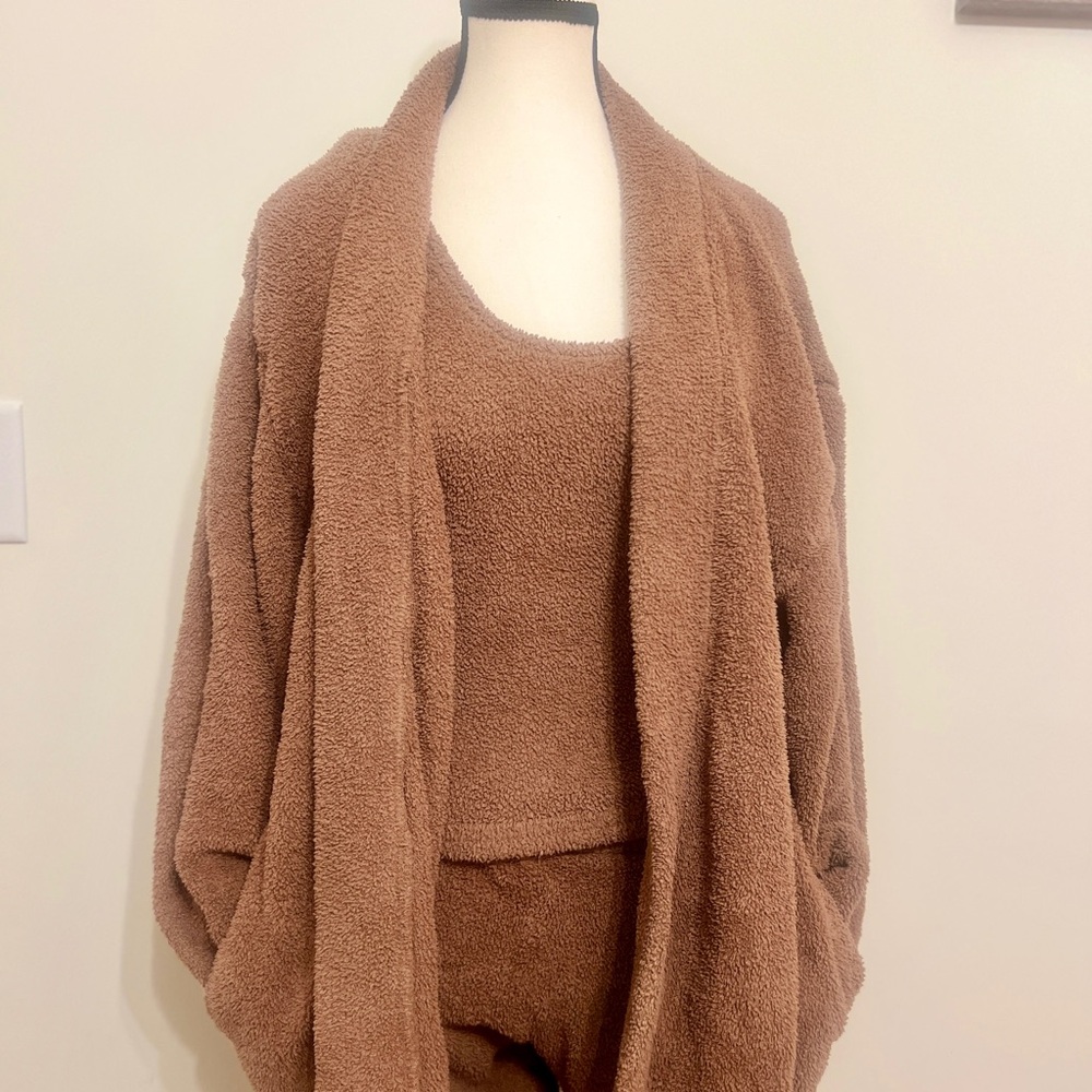 PINK Victoria's Secret Cozy Brown 3-piece Lounge Set